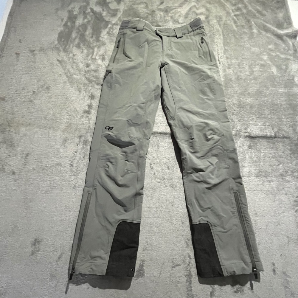 Outdoor Research Softshell Pants Mens Medium Gray Hiking Climbing 96410 F12